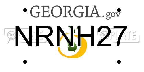 NRNH27 Georgia License Plate