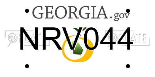 NRV044 Georgia License Plate