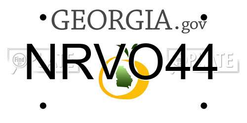NRVO44 Georgia License Plate