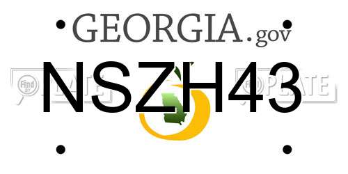 NSZH43 Georgia License Plate