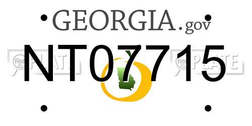 NT07715 Georgia License Plate