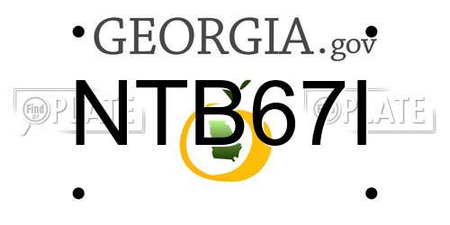 NTB67I Georgia License Plate