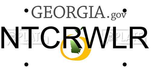 NTCRWLR Georgia License Plate