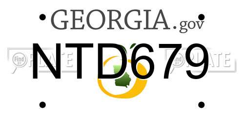 NTD679 Georgia License Plate