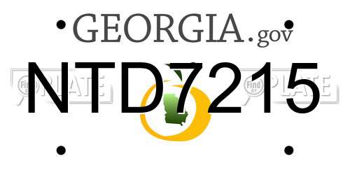 NTD7215 Georgia License Plate