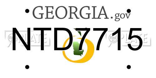 NTD7715 Georgia License Plate
