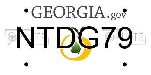 NTDG79 Georgia License Plate