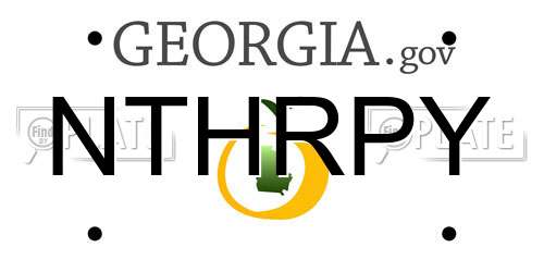 NTHRPY Georgia License Plate