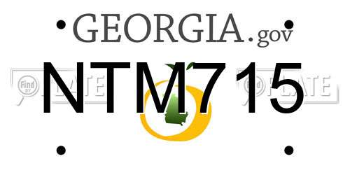 NTM715 Georgia License Plate