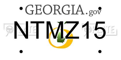 NTMZ15 Georgia License Plate