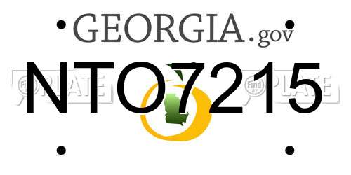 NTO7215 Georgia License Plate