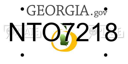 NTO7218 Georgia License Plate