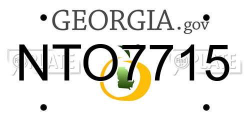 NTO7715 Georgia License Plate