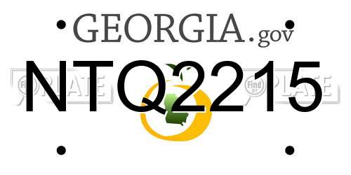 NTQ2215 Georgia License Plate