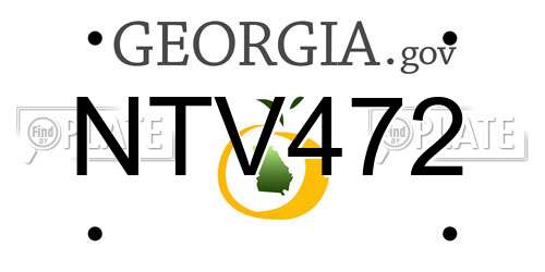 NTV472 Georgia License Plate