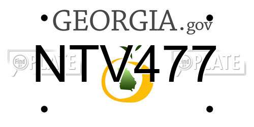 NTV477 Georgia License Plate