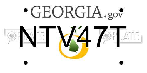 NTV47T Georgia License Plate