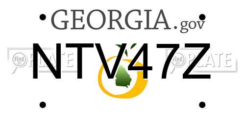 NTV47Z Georgia License Plate