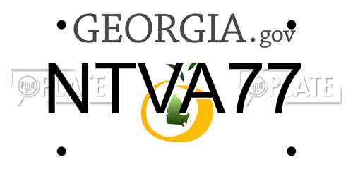 NTVA77 Georgia License Plate