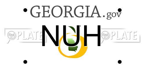 NUH Georgia License Plate