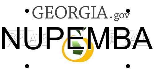 NUPEMBA Georgia License Plate