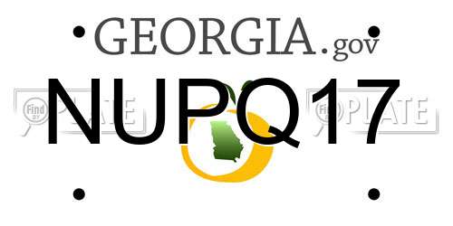 NUPQ17 Georgia License Plate