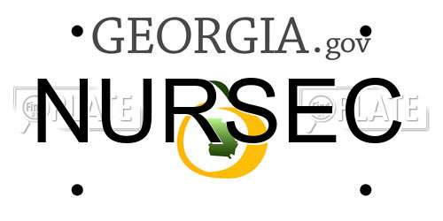 NURSEC Georgia License Plate