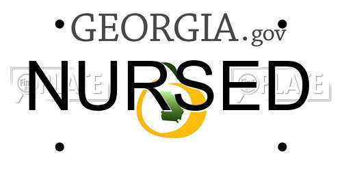 NURSED Georgia License Plate