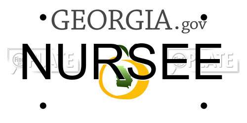 NURSEE Georgia License Plate