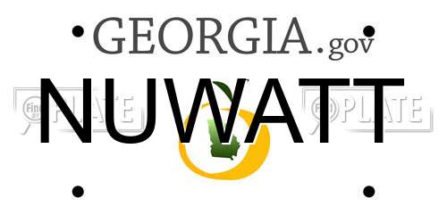NUWATT Georgia License Plate