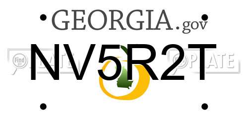 NV5R2T Georgia License Plate