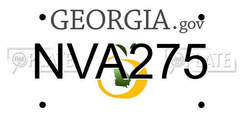 NVA275 Georgia License Plate