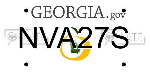 NVA27S Georgia License Plate