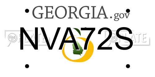 NVA72S Georgia License Plate
