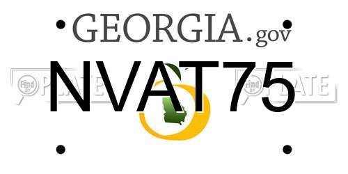 NVAT75 Georgia License Plate