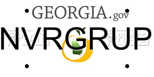 NVRGRUP Georgia License Plate