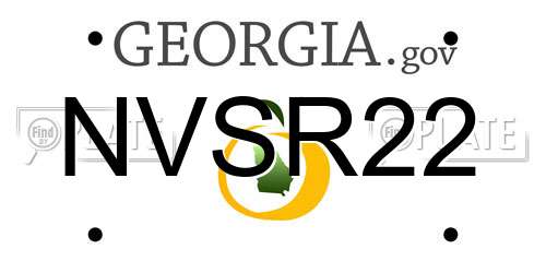 NVSR22 Georgia License Plate