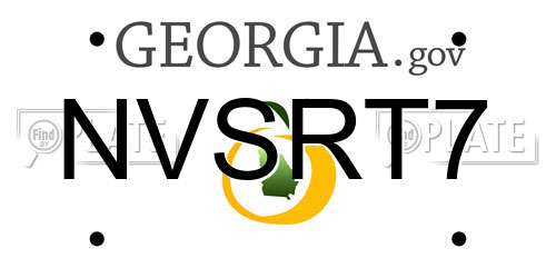 NVSRT7 Georgia License Plate