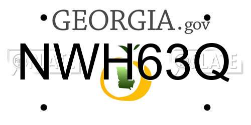 NWH63Q Georgia License Plate
