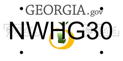 NWHG30 Georgia License Plate