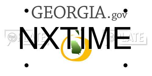 NXTIME Georgia License Plate