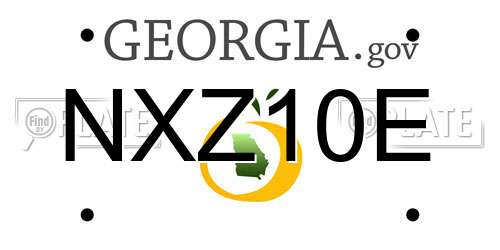 NXZ10E Georgia License Plate