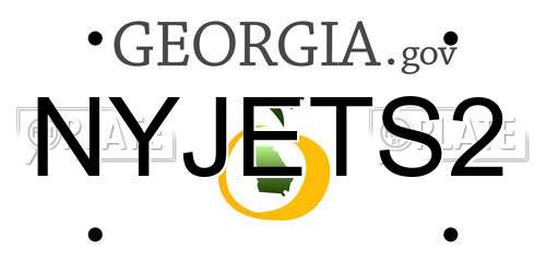 NYJETS2 Georgia License Plate