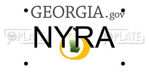 NYRA Georgia License Plate