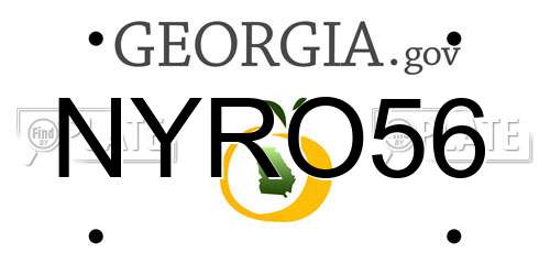 NYRO56 Georgia License Plate