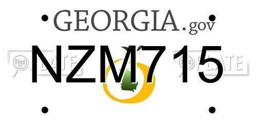 NZM715 Georgia License Plate