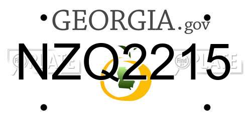 NZQ2215 Georgia License Plate