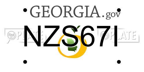 NZS67I Georgia License Plate