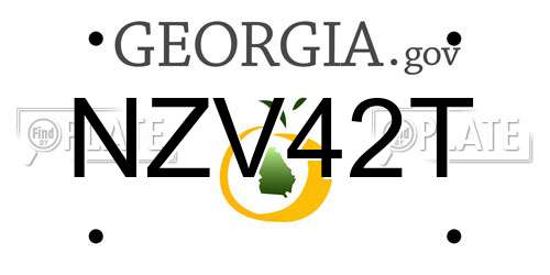 NZV42T Georgia License Plate