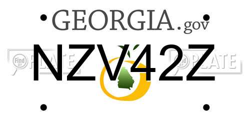 NZV42Z Georgia License Plate